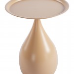 Βοηθητικό τραπέζι Samino pakoworld μέταλλο cappuccino Φ39x42εκ c545600