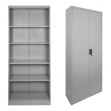 Μεταλλική ντουλάπα Ugren pakoworld σε ανοιχτό γκρι 70x40x180εκ c545608