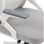 ΚΑΡΕΚΛΑ ΓΡΑΦΕΙΟΥ ZENITH HM1225 02 ΛΕΥΚΟ PP--ΑΝΟΙΧΤΟ ΓΚΡΙ MESH 60x60x92-100Υεκ c545627