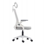 ΚΑΡΕΚΛΑ ΓΡΑΦΕΙΟΥ MATRON HM1226 02 ΛΕΥΚΟ PP--ΑΝΟΙΧΤΟ ΓΚΡΙ MESH 47x47x128Υεκ c545629