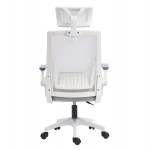 ΚΑΡΕΚΛΑ ΓΡΑΦΕΙΟΥ MATRON HM1226 02 ΛΕΥΚΟ PP--ΑΝΟΙΧΤΟ ΓΚΡΙ MESH 47x47x128Υεκ c545629