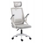 ΚΑΡΕΚΛΑ ΓΡΑΦΕΙΟΥ MATRON HM1226 02 ΛΕΥΚΟ PP--ΑΝΟΙΧΤΟ ΓΚΡΙ MESH 47x47x128Υεκ c545629