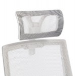 ΚΑΡΕΚΛΑ ΓΡΑΦΕΙΟΥ MATRON HM1226 02 ΛΕΥΚΟ PP--ΑΝΟΙΧΤΟ ΓΚΡΙ MESH 47x47x128Υεκ c545629