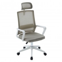 ΚΑΡΕΚΛΑ ΓΡΑΦΕΙΟΥ VELOCITY HM1229 02 ΛΕΥΚΟ PP--ΑΝΟΙΧΤΟ ΓΚΡΙ MESH 61x62x123Υεκ c545632