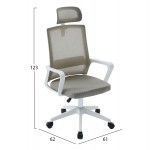 ΚΑΡΕΚΛΑ ΓΡΑΦΕΙΟΥ VELOCITY HM1229 02 ΛΕΥΚΟ PP--ΑΝΟΙΧΤΟ ΓΚΡΙ MESH 61x62x123Υεκ c545632