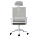 ΚΑΡΕΚΛΑ ΓΡΑΦΕΙΟΥ VELOCITY HM1229 02 ΛΕΥΚΟ PP--ΑΝΟΙΧΤΟ ΓΚΡΙ MESH 61x62x123Υεκ c545632