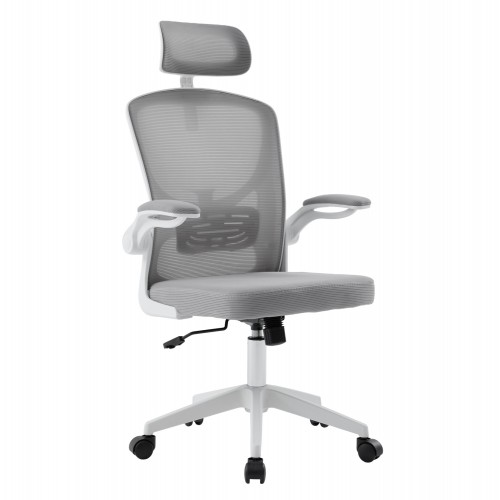 ΚΑΡΕΚΛΑ ΓΡΑΦΕΙΟΥ FLOATER HM1230 02 ΛΕΥΚΟ PP--ΑΝΟΙΧΤΟ ΓΚΡΙ MESH 62x62x106-116Υεκ c545634
