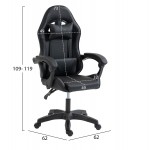 ΚΑΡΕΚΛΑ GAMING STRATUS HM1231 01 ΜΑΥΡΟ PVC--ΜΕ ΜΑΞIΛΑΡΑΚΙΑ ΜΕΣΗΣ ΚΕΦΑΛΗΣ 62x62x119Υεκ c545636