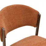 Καρέκλα Dolez pakoworld terracotta ύφασμα-πόδι καρυδί μέταλλο 49x58 5x82εκ SET 4τμχ c545671