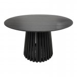Τραπέζι Kenda I pakoworld mindi ξύλο μαύρο Φ120x75εκ c545694