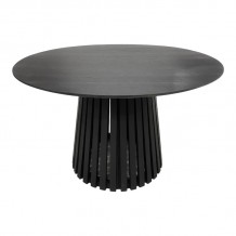 Τραπέζι Kenda I pakoworld mindi ξύλο μαύρο Φ120x75εκ c545694