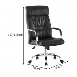 Καρέκλα γραφείου διευθυντή Biani pakoworld pu μαύρο 56x70x107-115εκ c545702