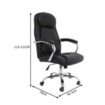 Καρέκλα γραφείου διευθυντή Stoldi pakoworld pu μαύρο 62 5x70x113-121εκ c545705