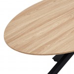 Τραπέζι Makrey pakoworld sonoma mdf- μαύρα μεταλλικά πόδια 180x90x75εκ c545709
