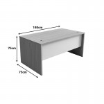 Γραφείο εργασίας Armadi pakoworld sonoma-λευκό 180x75x75εκ c545720