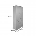 Ντουλάπα γραφείου Armadi pakoworld sonoma-λευκό 80x40x200εκ c545721