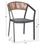 ΣΕΤ ΤΡΑΠΕΖΑΡΙΑΣ 7ΤΜΧ MIRI HM10875 01 ΤΡΑΠΕΖΙ ΜΕΤΑΛΛΙΚΟ ΓΚΡΙ--ΚΑΡΕΚΛΕΣ ΑΛΟΥΜΙΝΙΟΥ c545726
