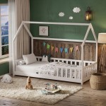Παιδικό κρεβάτι Bambie με κιγκλίδωμα τ Montessori pakoworld ξύλο πεύκου λευκό 70x140εκ c545765