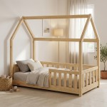 Παιδικό κρεβάτι Bambie με κιγκλίδωμα τ Montessori pakoworld ξύλο πεύκου σε φυσική απόχρωση 70x140εκ c545780