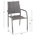 ΣΕΤ ΤΡΑΠΕΖΑΡΙΑΣ 5ΤΜΧ ΕΞ ΧΩΡΟΥ BRUNO HM10874 02 ΜΕΤΑΛΛΟ WICKER ΣΕ ΓΚΡΙ c545794
