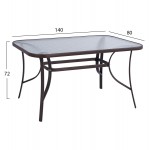 ΣΕΤ ΤΡΑΠΕΖΑΡΙΑΣ 5ΤΜΧ ΕΞ ΧΩΡΟΥ BRUNO HM10874 01 ΜΕΤΑΛΛΟ WICKER ΣΕ ΚΑΦΕ c545795