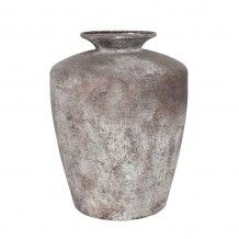 DIROS ΒΑΖΟ 25x25x32cm ΜΕΤΑΛΛΟ ΚΑΦΕ ΛΕΥΚΟ c545802