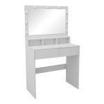 Τουαλέτα κρεβατοκάμαρας Vanity pakoworld με led λευκό 80x40x140εκ c546244