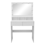Τουαλέτα κρεβατοκάμαρας Vanity pakoworld με led λευκό 80x40x140εκ c546244