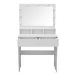 Τουαλέτα κρεβατοκάμαρας Vanity pakoworld με led λευκό 80x40x140εκ c546244