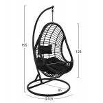 ΚΡΕΜΑΣΤΗ ΠΟΛΥΘΡΟΝΑ ΦΩΛΙΑ CALLIE HM5541 02 ΜΕ ΜΑΥΡΟ WICKER ΜΑΞΙΛΑΡΙΑ Φ105Χ195Υ εκ c546300