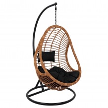 ΚΡΕΜΑΣΤΗ ΠΟΛΥΘΡΟΝΑ ΦΩΛΙΑ CALLIE HM5541 04 ΜΕ ΜΠΕΖ WICKER ΜΑΥΡΑ ΜΑΞΙΛΑΡΙΑ Φ105Χ195Υ εκ c546301