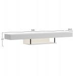ΕΠΙΠΛΟ ΤΗΛΕΟΡΑΣΗΣ ΤΟΙΧΟΥ ME LED SAVOR HM18381 02 ΜΕΛΑΜΙΝΗ ΛΕΥΚΗ 150x29 5x22Υεκ c546317