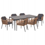 ΣΕΤ ΤΡΑΠΕΖΑΡΙΑΣ 7ΤΜΧ STAD HM10863 01 ΓΚΡΙ ΑΛΟΥΜΙΝΙΟ-SINTERED STONE TOP-OLEFIN c546325