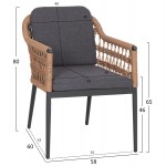 ΣΕΤ ΤΡΑΠΕΖΑΡΙΑΣ 7ΤΜΧ STAD HM10863 01 ΓΚΡΙ ΑΛΟΥΜΙΝΙΟ-SINTERED STONE TOP-OLEFIN c546325