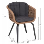 ΣΕΤ ΤΡΑΠΕΖΑΡΙΑΣ 9ΤΜΧ VICTUS HM10864 01 ΓΚΡΙ ΑΛΟΥΜ -SINTERED STONE-OLEFIN--WICKER c546348