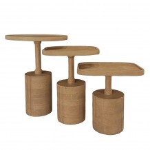 TETRIS COFFEE TABLE SET 3ΤΕΜ ΦΥΣΙΚΟ 45x45x60cm c546360