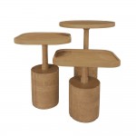 TETRIS COFFEE TABLE SET 3ΤΕΜ ΦΥΣΙΚΟ 45x45x60cm c546360