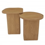 CUBIST SIDE TABLE SET 2ΤΕΜ ΦΥΣΙΚΟ 40x40x50cm c546361