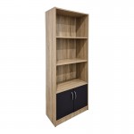 Βιβλιοθήκη Tekaro pakoworld sonoma-ανθρακί 60x29x166εκ c546382