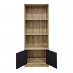 Βιβλιοθήκη Tekaro pakoworld sonoma-ανθρακί 60x29x166εκ c546382