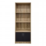 Βιβλιοθήκη Tekaro pakoworld sonoma-ανθρακί 60x29x166εκ c546382