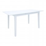 Τραπεζαρία Dallan Mabor pakoworld 5τεμ λευκό rubberwood 120-150x80x73 8εκ c546439