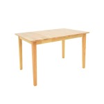 Τραπεζαρία Dallan Country pakoworld 7τεμ σε φυσική απόχρωση rubberwood 120-150x80x74εκ c546440