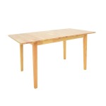 Τραπεζαρία Dallan Country pakoworld 7τεμ σε φυσική απόχρωση rubberwood 120-150x80x74εκ c546440