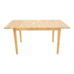 Τραπεζαρία Dallan Country pakoworld 7τεμ σε φυσική απόχρωση rubberwood 120-150x80x74εκ c546440