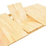 Τραπεζαρία Dallan Country pakoworld 7τεμ σε φυσική απόχρωση rubberwood 120-150x80x74εκ c546440