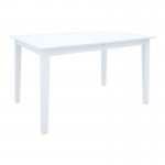 Τραπεζαρία Dallan Mabor pakoworld 7τεμ λευκό rubberwood 120-150x80x73 8εκ c546441