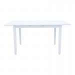 Τραπεζαρία Dallan Mabor pakoworld 7τεμ λευκό rubberwood 120-150x80x73 8εκ c546441