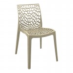 Τραπεζαρία Groovy Hush pakoworld σετ 3τεμ cappuccino PP 60x60x76εκ c546443