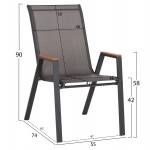ΣΕΤ ΤΡΑΠΕΖΑΡΙΑΣ 5ΤΜΧ OFER HM10855 01 ΚΑΡΕΚΛΕΣ ΜΕΤΑΛ ΤΡΑΠΕΖΙ 150x90εκ ΓΚΡΙ c546445